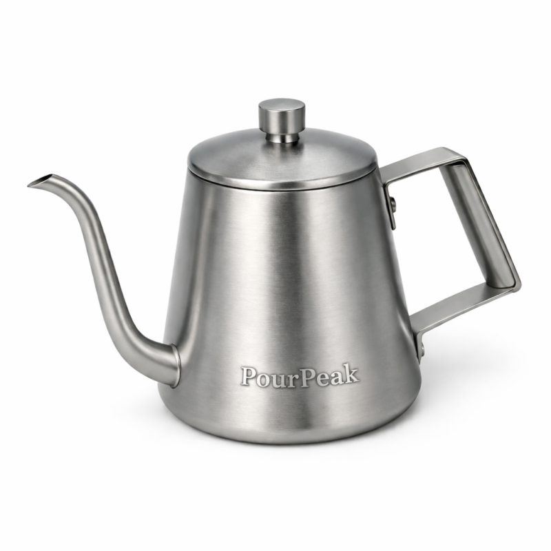 Titanium alloy pour-over kettle
